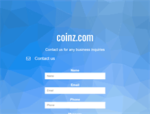 Tablet Screenshot of coinz.com